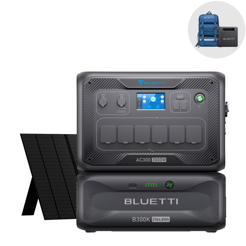 BLUETTI AC300+B300K+350W Kit Generatore Solare (Handsfree 1 gratis)
