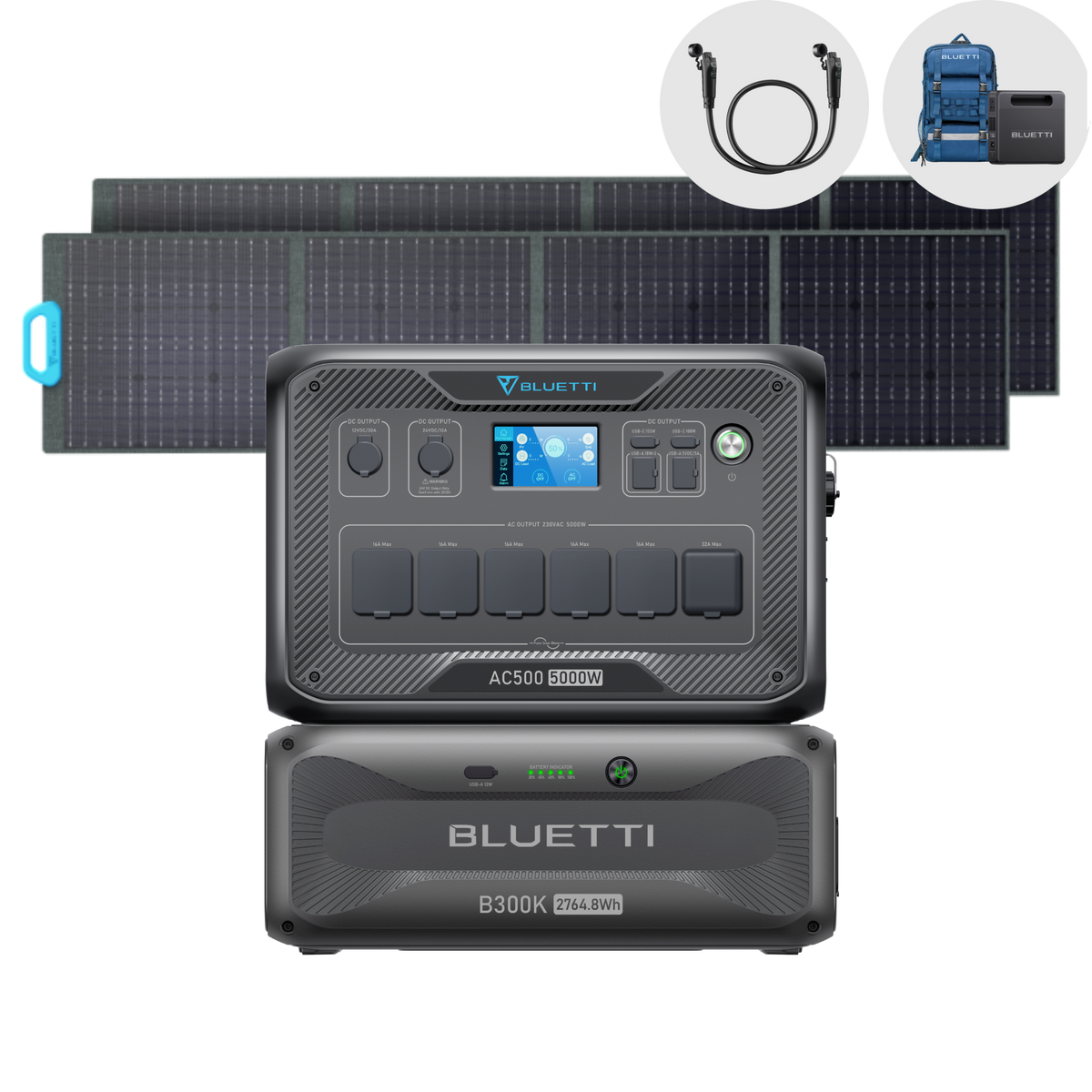 BLUETTI AC500 + B300K Backup Domestico