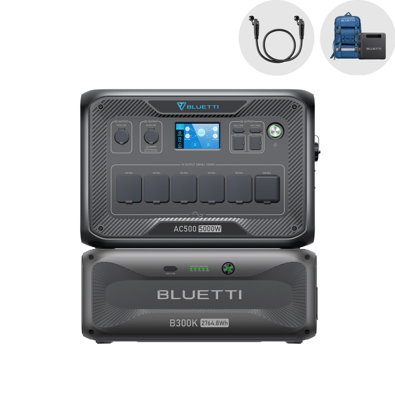 BLUETTI AC500 + B300K Backup Domestico (Handsfree 1 gratis)