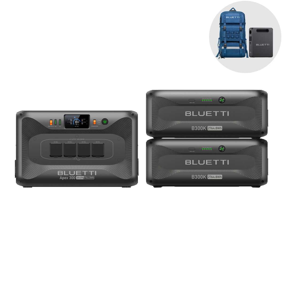 BLUETTI Apex 300+2*B300K (Handsfree 2 gratis)