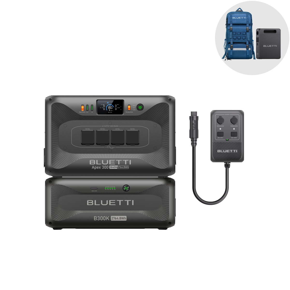 BLUETTI Apex 300+B300K+Hub D1 (Handsfree 2 gratis)