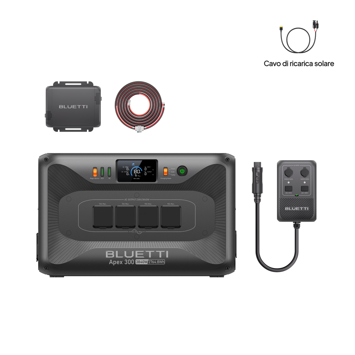 BLUETTI Apex 300+Charger 1+Hub D1