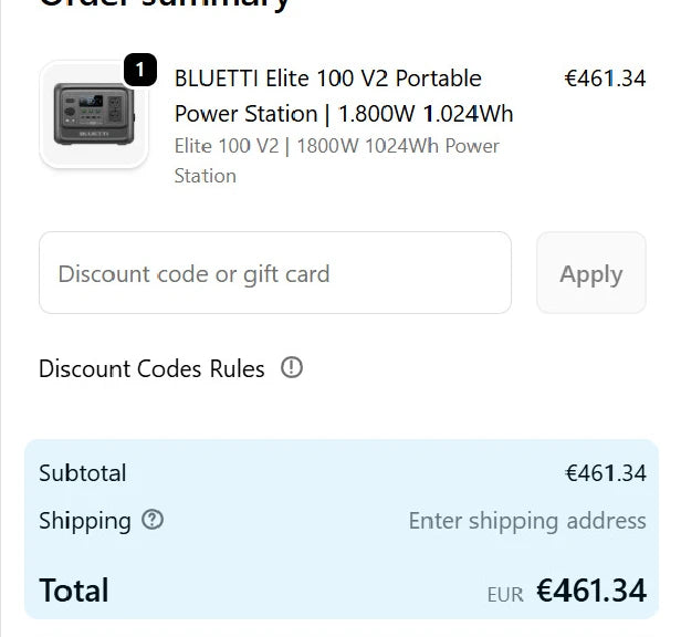 Passaggio 4: conferma il prezzo esente da IVA