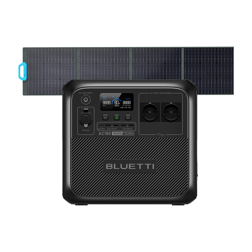 BLUETTI AC180 Power Station Portatile | 1.800 W 1.152 Wh（Esaurito）