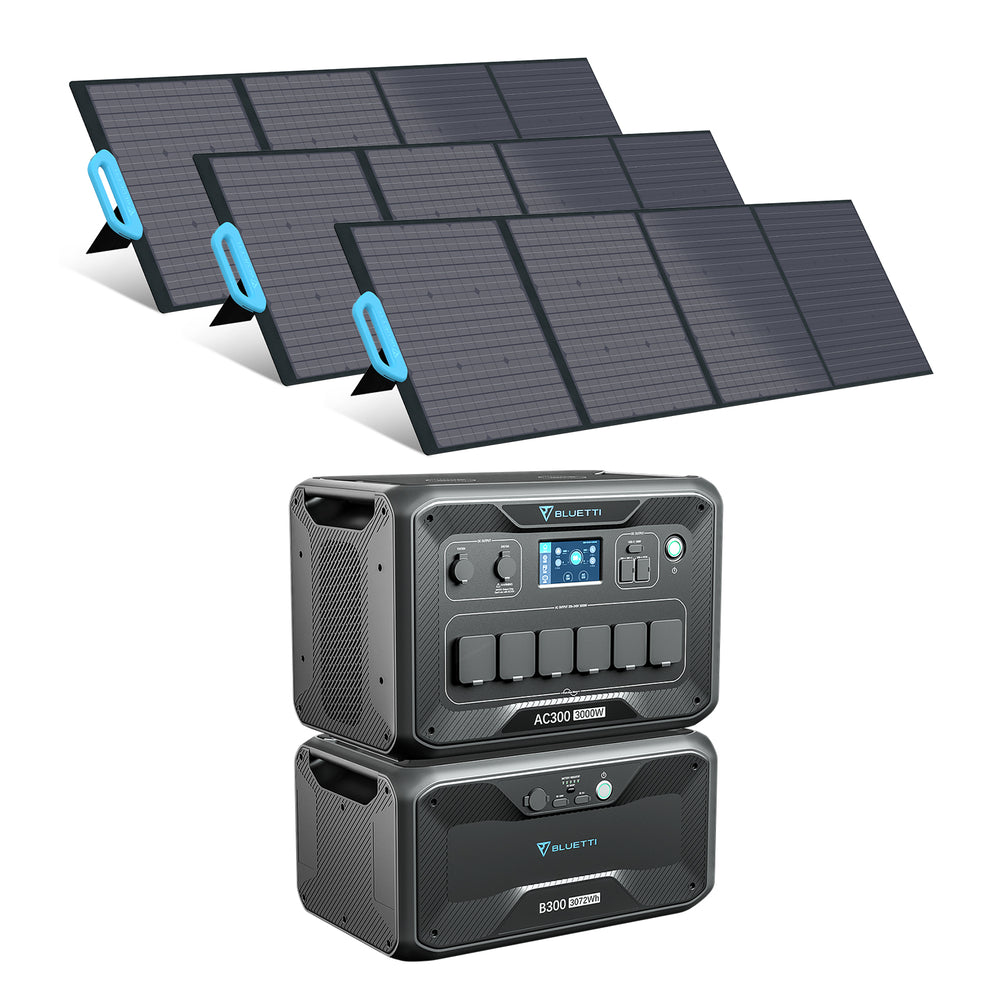 BLUETTI AC300 + B300 + 3*PV200 Kit Generatore Solare
