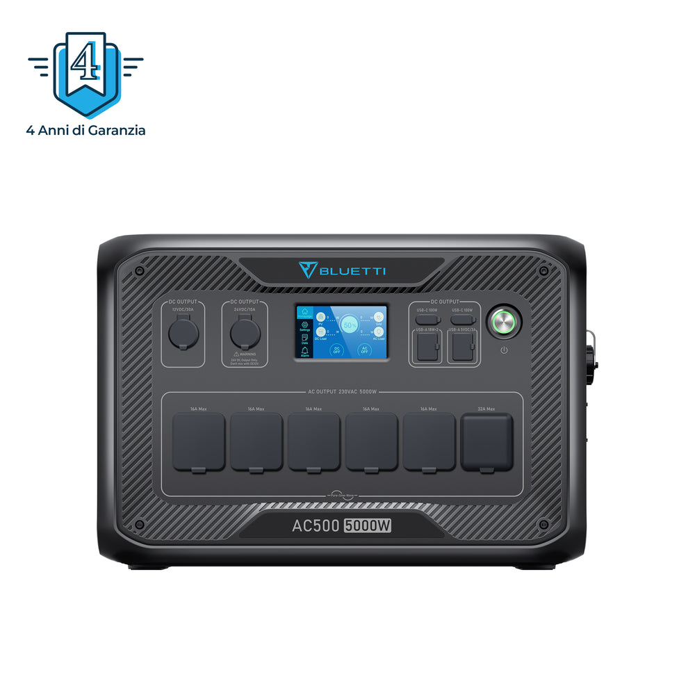 BLUETTI AC500 + 2*B300S + 2*PV350 Kit Generatore Solare